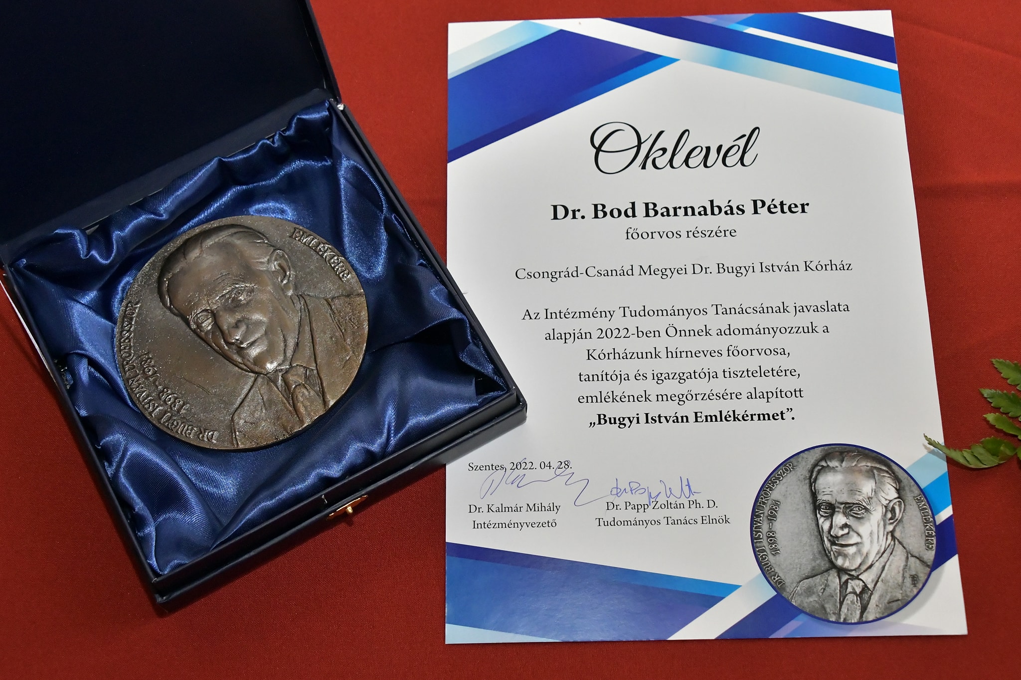 Átadták a Dr. Bugyi István emlékérmeket…