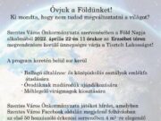 Meghívó a Föld napja városi rendezvényére…