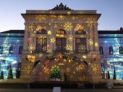 Szentes Megyeháza fényfestéssel…