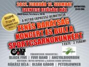 Szombaton Zenés barátság koncert és buli a sportcsarnokért az ifjúsági házban…