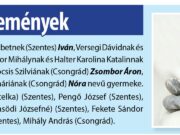 A január 14-én megjelent 2. lapszámunk családi eseményei…