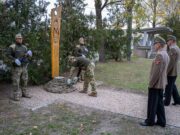 A műszaki ezred kijelölt állománya és a meghívott vendégek ünnepi állománygyűlés…