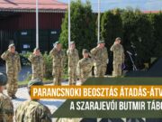 Parancsnoki beosztás átadás-átvétele a szarajevói Butmir táborban