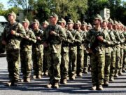 Ünnepélyes katonai eskütétel alakulatunknál….