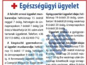 Egészségügyi ügyelet december 13-20-ig…