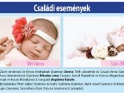 A november 12-én megjelent 45. lapszámunk családi eseményei…