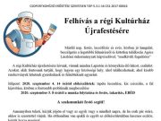Felhívás a régi Kultúrház Újrafestésére…