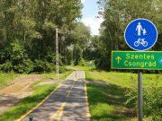 Elkezdődött a közvilágítás kiépítése a Tiszai strandhoz vezető kerékpárút mellet…