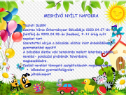 Bölcsődei felvételi és nyílt nap…