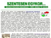 Szentesi kalendárium – évfordulók napról napra. 2020. október 14. szerda…