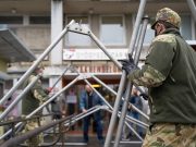 Az műszaki ezred katonái a gyulai Békés Megyei Központi Kórház kérésére katonai …