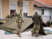 Ismét sátrak telepítésével segítettek a műszaki ezred katonái…