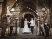 Kollégánk, Szűcs Jenő főtörzsőrmester hagyománytisztelő katonai esküvő keretében…