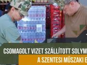 Csomagolt vizet szállított Solymárra a szentesi műszaki ezred