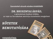 DR. BRUSZNYAI ÁRPÁD kötetek bemutatója…