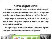 A Szentesi Egészségfejlesztési Iroda közleménye:…
