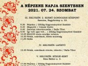 KULTURÁLIS PROGRAMOK 2021. július 24-én szombaton a Népzene Napja alkalmából töb…