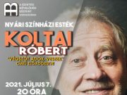 Ma este Kolta Róbert lesz vendégünk. Az előadás nem a Megyeháza udvarán kerül me…