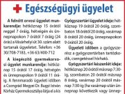 Egészségügyi ügyelet…