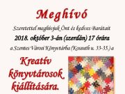 A kiállítás megnyitóján résztvevők között három (a fényképen szereplő) ajándékot…