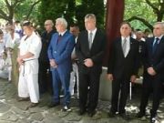 Shinto ceremóniával avatták fel az új emlékkövet a szentesi shinto kapunál…