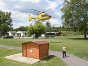 Mentőhelikopter szállt le a szentesi strandon…