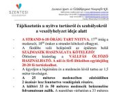 A Szentesi Sport- és Üdülőközpont közleménye…