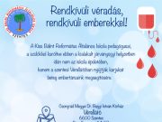 A Kiss Bálint református Általános Iskola ebben a félévben is megszervezi véradá…