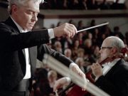 A wonderful document: Mstislav Rostropovich and Herbert von Karajan performing …