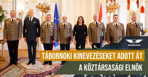 Tábornoki kinevezéseket adott át a köztársasági elnök