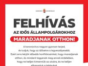 A kormány felhívása az idősekhez….