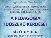 A pedagógia időszerű kérdései…