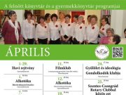 Áprilisi programok a könyvtárban…
