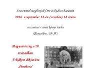 Kedves Olvasóink! Folytatódik a történelmi előadássorozatunk. Szeretettel várjuk…