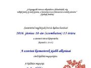 Szeretettel meghívjuk Önt és kedves barátait 2016. június 18-án (szombaton) 15 ó…