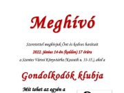 Az első félév utolsó programjára várjuk az érdeklődőket….