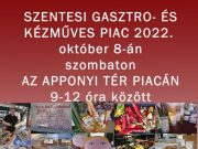 Október 8-án újra Gasztro- és Kézműves Piac…