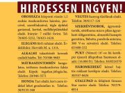 HIRDESSEN INGYEN LAPUNKBAN!…