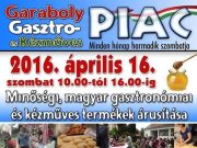 Gasztro piac a hétvégén…