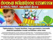 Óvodai beíratások Szentesen a 2016/2017. nevelési évre…