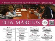 Március havi programok a könyvtárban…