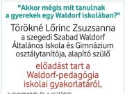 Waldorf-pedagógia iskolai gyakorlatáról…