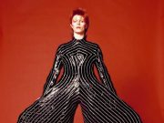 David Bowie (dress by Kansai Yamamoto, photo by Masayoshi Sukita, 1973)