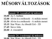 Hétvégi műsorváltozás a moziban!…