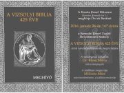 A Vizsolyi Biblia 425 éve…