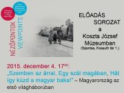 Előadássorozat a Nézőpontok c. időszaki kiállításhoz…