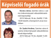 Önkormányzati képviselők fogadó órái…