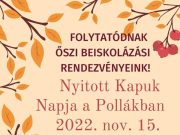 A Nyílt Nap képzési bemutatója után legközelebb november 15-én, kedden délelőtt …