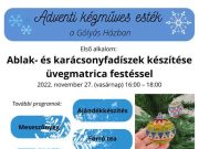 A Szentesi Advent keretein belül november 27-én 16 órától a Gólyás Házban!…