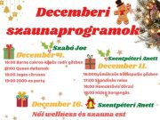 Decemberi szaunaprogramok a Szentesi Sport- és Üdülőközpontban…